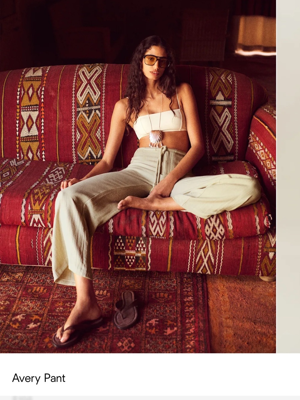 Reformation Avery Pant in Light Sage